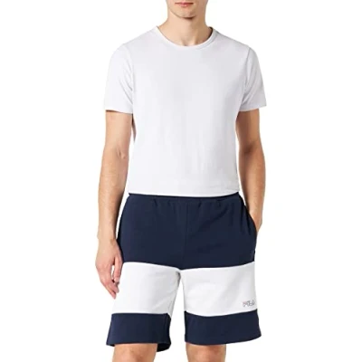 Abbildung von FILA Herren Stephens Blocked Sweat Shorts, Black Iris Bright White, XS