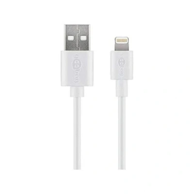 Abbildung von Goobay Lightning Kabel iPhone iPad Ladekabel MFi Apple zertifiziert, 0,5m weiß
