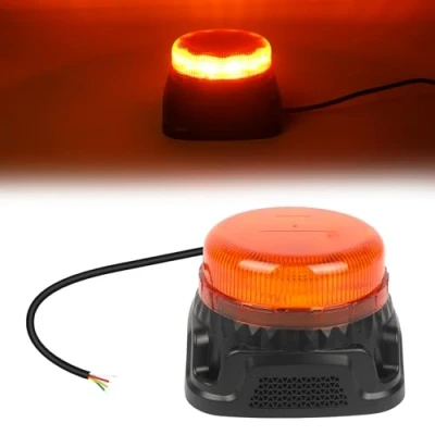 Abbildung von AOHEWEI LED Warnleuchte Amber, 9 Blinkmuster mit integriertem Rückfahrwarnton, 12/24V 10 LEDs Stroboskoplampe für landwirtschaftliche Maschinen, Nutzfahrzeuge, Schulbusse, Traktoren, Bagger, LKWs