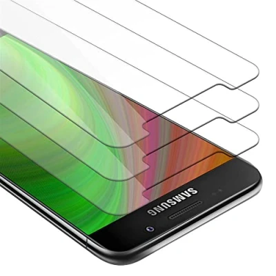 Abbildung von Cadorabo 3x Panzer Schutz Glas für Samsung Galaxy A3 2016 3 Stück Schutzfolie in Ultra Klar Hüllen freundlich Gehärtetes (Tempered) Dipslayschutz Folie 9H Härte Anti Kratzer