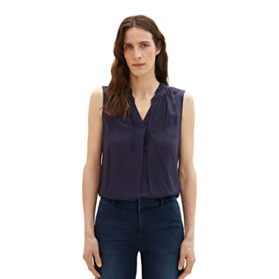 Abbildung von TOM TAILOR Damen 1037431 Bluse, 10668 Sky Captain Blue, 36