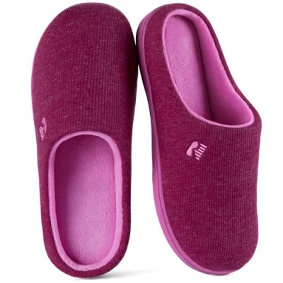 Abbildung von RockDove Damen Original Zweifarbige Hausschuhe aus Memory Schaum, Rose Carmine, 40/41 EU