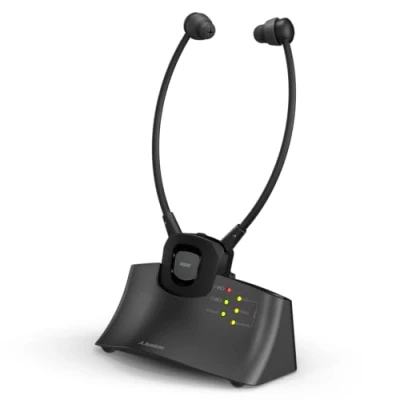 Abbildung von Avantree HT381 Digitale Kabellose TV Kopfhörer mit Voice Clarification, L/R Balance Lautstärkeregelung, Ambient Modus für Umgebung, Fernseher Ohrhörer Funkkopfhörer Senioren
