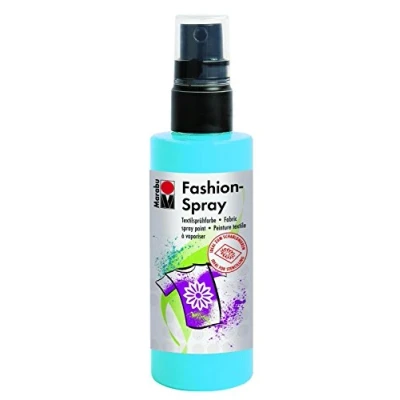 Abbildung von Marabu 17190050141 Fashion Spray himmelblau 100 ml, Textilsprühfarbe, m. Pumpzerstäuber, für helle Textilien, weicher Griff, einfache Fixierung, waschbeständig bis 40C, tolle Effekte auf Stoff