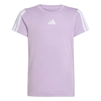 Abbildung von adidas Sportswear Essentials 3STRIPES TEE Tshirt basic Powder plum white für Kinder, Größe: 128,
