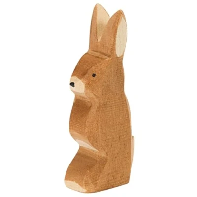 Abbildung von Ostheimer Spielfigur Hase Ohr hoch Holzfigur Holztier, (Set, 1 tlg., 1), ausschließlich zertifizierte Materialien