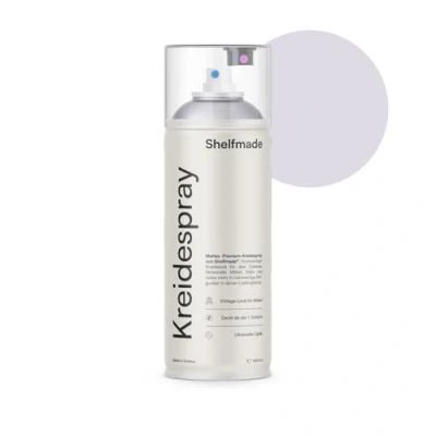 Abbildung von shelfmade Kreidespray lila hochwertiges Kreidefarbe Spray Sprühfarbe matte Chalk Sprayfarben deckendes (Wisteria Leichtlila)