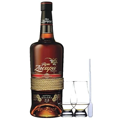 Abbildung von Zacapa Rum Solera Sistema 23 Centenario 0,7 Liter + 2 Glencairn Gläser Einwegpipette 1 Stück