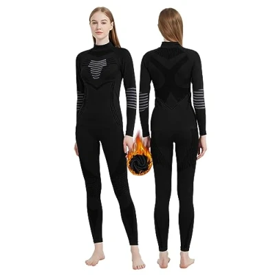 Abbildung von MeetHoo Thermounterwäsche Damen, Funktionsunterwäsche Set Funktionswäsche Thermoaktiv Thermowäsche Base Layer Skiunterwäsche Skifahren Laufen