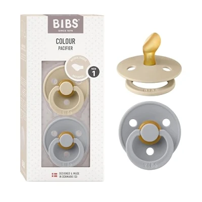 Abbildung von BIBS Colour Schnuller 2er Pack Latex Gr.1, Vanilla/Cloud