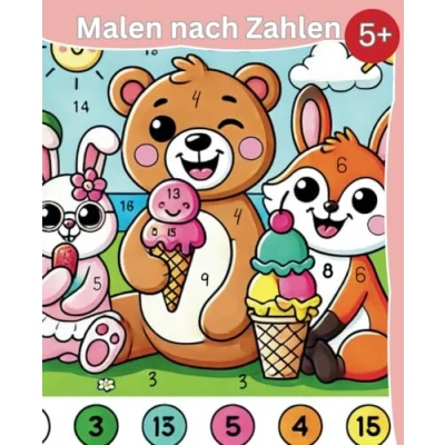 Abbildung von Malbuch für Kinder ab 5 Jahren: Malen nach Zahlen