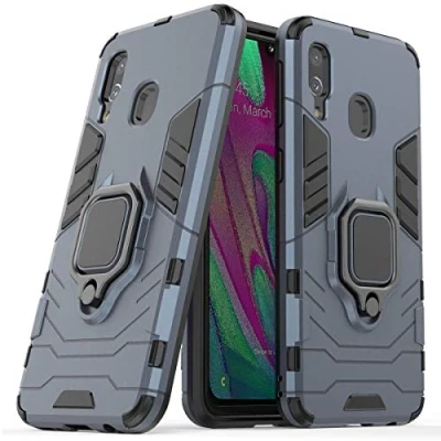Abbildung von Kompatibel mit Galaxy A40 Hülle, Ring Ständer Magnetischer Handyhalter Auto Caseme Schutzhülle Case für Samsung (Navy Blau)