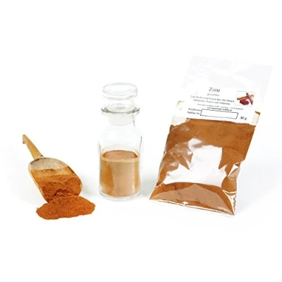 Abbildung von Zimtstangen Ceylon Zimt gemahlen, Gewürz, Backzutaten für Backmischung, Cylon Backgewürze, Cinnamon Powder, Naturgewürz, glutenfrei, 30g