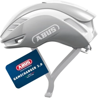 Abbildung von ABUS Rennradhelm Gamechanger 2.0 High Performance Aerohelm mit optimierter Aerodynamik und Belüftung für Damen Herren Größe L, Pure Grey
