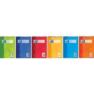 Abbildung von 10 x Oxford Spiralschulblock A5 40 Blatt 70g/qm Lineatur 2