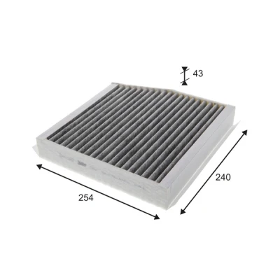 Abbildung von VALEO CLIMFILTER PROTECT 715814 Innenraumfilter Aktivkohlefilter 240 254 43 MERCEDES BENZ: CLA T modell, A Klasse, B Klasse