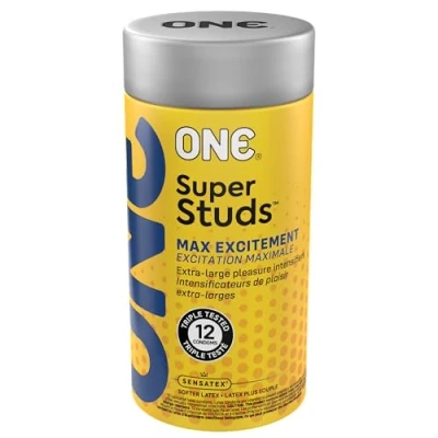 Abbildung von ONE Super Studs Genoppte Kondome, 12 Stück, vegan (12 Kondome) St