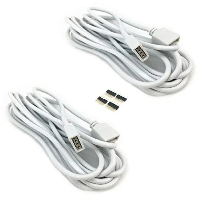 Abbildung von HUABLUE 2pcs/pack 5m LED RGB Strip 4 pin, Verlängerungskabel Streifen Verbinder Verlängerung Anschluss Verteiler Kabel für polig 5050 3528 Licht