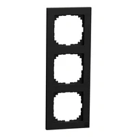 Abbildung von Schneider Electric Merten MEG4030 3603 M Pure Rahmen, Aus Recyceltem Ocean Plastic Material, 3fach, Schwarz Matt, IP20, IK03