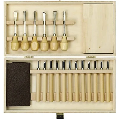 Abbildung von Pebaro Kreativset Schnitz Set in Holzbox, 1979