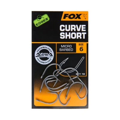 Abbildung von Fox Edges Curve Shank Short Hakengröße 6 mikro Widerhaken Karpfenhaken