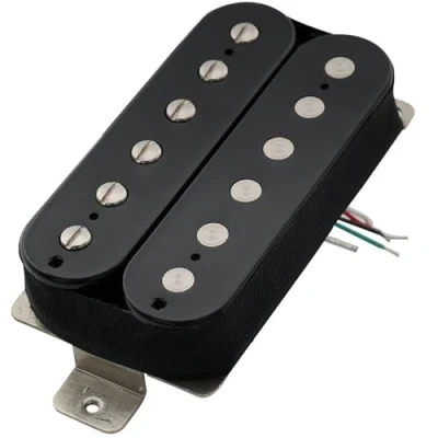 Abbildung von Artec VH Rock Alnico 5 Uncovered Humbucker Tonabnehmer Hals Pickup 8,6K für E Gitarre, Schwarz