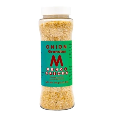 Abbildung von Menol Spices Gelbes Zwiebelsgranulat 80g in Streuerflasche Gourmetqualität
