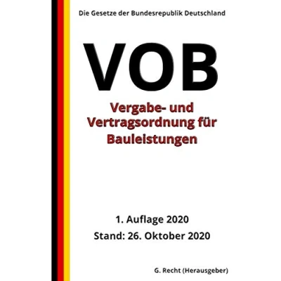 Abbildung von Vergabe und Vertragsordnung für Bauleistungen (VOB), 1. Auflage 2020