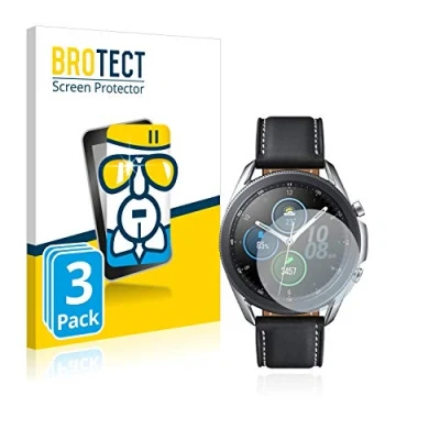 Abbildung von BROTECT Schutzglas für Samsung Galaxy Watch 3 (41mm) (3 Stück) Schutzfolie Panzer Folie Glas [Extrem Kratzfest 9H, Anti Fingerprint,