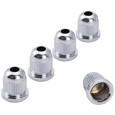 Abbildung von Musiclily Pro 13,2mm Stahl Bass Saitenhülsen String Ferrules Through Body für 4/5 Saiten E Bass, Chrom (5 Stück)