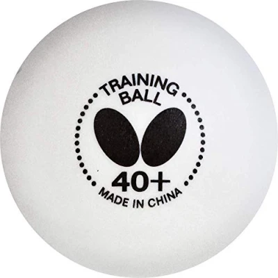 Abbildung von Butterfly 40+ Trainingsball Ball für das Training verwendet Erhältlich in Einer Box mit 6 oder 120 weißen Trainingsbällen vergleichbar einem DREI Sterne und perfekt