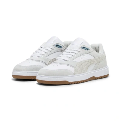 Abbildung von Puma Doublecourt Utility Unisex Sneaker low, Größe: 38.5, White/vapor gray/bold blue Leder/synthetik