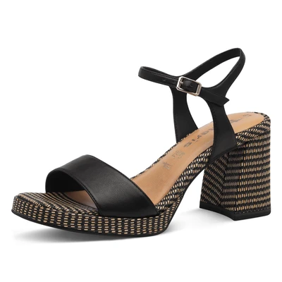Abbildung von Tamaris High Heel Sandalette, Damen, Größe: 37, Black comb Schuhe
