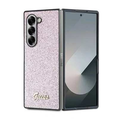 Abbildung von CG Mobile Guess GUHCZFD6HGGSHP hülle für Z Fold6 F956 Rosa hardcase 4G Glitter Script