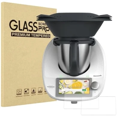 Abbildung von PHONILLICO Schutzfolie Kompatibel mit Vorwerk Thermomix TM6 [2 Stück] Hartglas Glas Panzerfolie