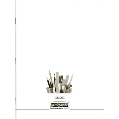 Abbildung von Clairefontaine 18155C Zeichenheft / Skizzenheft Calligraphe DIN A4+ 24x32 cm, 48 Blatt, blanko, 120g, Transparent, 1 Stück