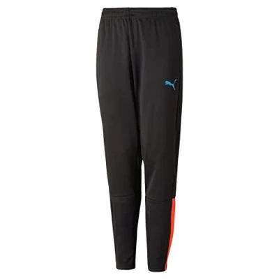 Abbildung von Puma Teamliga Jogginghose für Kinder, Größe: 164, Black/blue glimmer