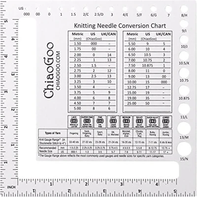 Abbildung von ChiaoGoo Swatch &amp; Nadellehre 14 cm