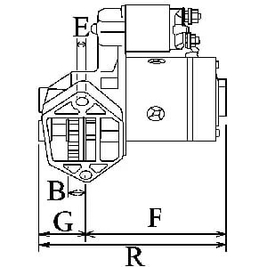 Abbildung von HC Cargo F032116862 Anlasser 12V 2,2kW 14 56,0mm BMW: 1 Schrägheck, 7, Schrägheck