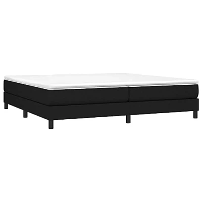 Abbildung von vidaXL Bettgestell, Polsterbett Bett für Schlafzimmer, Bettrahmen mit Lattenrost, Schlafzimmerbett Doppelbett, Schwarz 200x200cm Stoff
