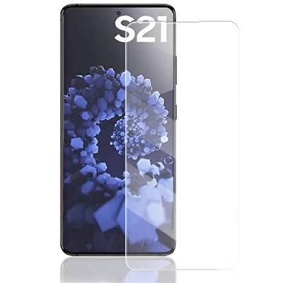 Abbildung von cofi1453 Schutzglas 9H kompatibel mit Samsung Galaxy S21 (G991F) Displayschutzfolie Schutzfolie Passgenau Glas