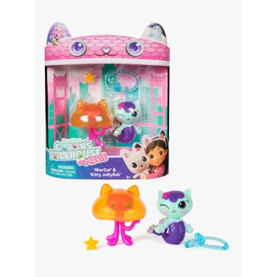 Abbildung von Gabby’s Dollhouse: Der Film Merkätzchen &amp; Kitty Jellyfish, Spielfiguren mit 2 Zubehörteilen, für Kinder ab 3 Jahren
