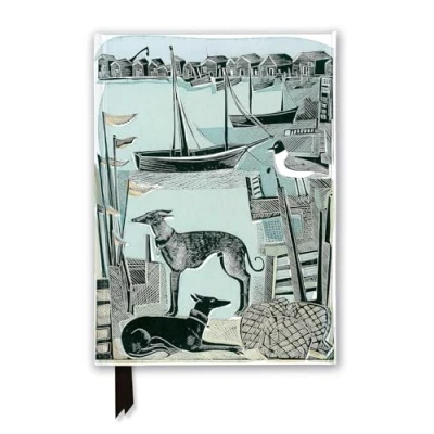 Abbildung von Angela Harding: Harbour Whippets Foiled Journal (Flame Tree Notebooks): Unser hochwertiges, liniertes Blankbook mit festem, künstlerisch geprägtem ... Notizbuch DIN A 5 Magnetverschluss)