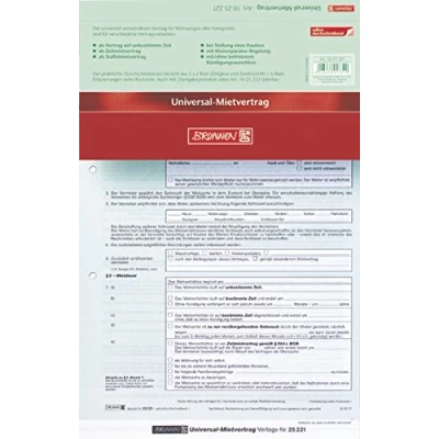 Abbildung von Baier &amp; Schneider BRUNNEN Mietvertrag Universal 3x2Bl