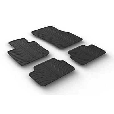 Abbildung von Gledring 0408 Fußmattensatz Gummi vorne und hinten 4 schwarz 750mm 550mm MINI: Schrägheck