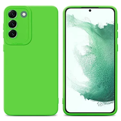 Abbildung von Cadorabo Hülle kompatibel mit Samsung Galaxy S22 Plus Schutzhülle TPU Silikon Case Liquid Design Kameraschutz Slim Kratzfest Weiche Gummi Rundumschutz für in Grün