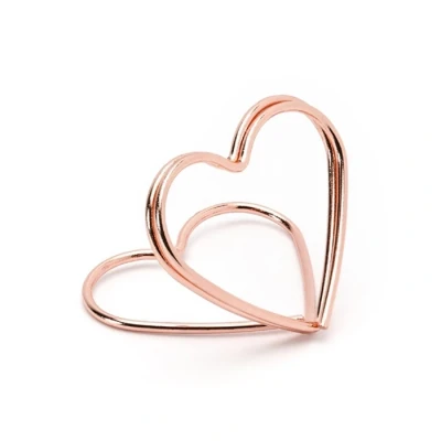 Abbildung von Party Deco Kartenhalter Sitzplatz 10 Stück Herzen Rose Gold 2,5 cm Hochzeit Tischkartenhalter, Herz Platzkartenhalter, Memohalter für Event, Hochzeit, Geburtstag, Restaurants, Dekoration
