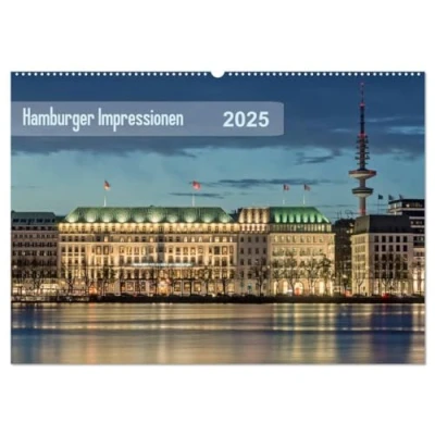 Abbildung von Hamburger Impressionen 2025 (Wandkalender DIN A2 quer), CALVENDO Monatskalender