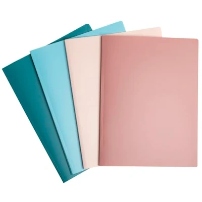 Abbildung von Exacompta Ref. 86370E Skandi Dokumentenmappe 30 Hüllen 60 Seiten für A4 Maße 24 x 32 cm halbstarrer Einband aus recyceltem Polypropylen, 4 Stück