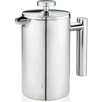 Abbildung von GEFU French Press Kanne &quot;GUSTAVO&quot;, 1000 l Kaffeekanne, einfaches Zubereitung, heißes Servieren von Kaffee und Tee, Edelstahl